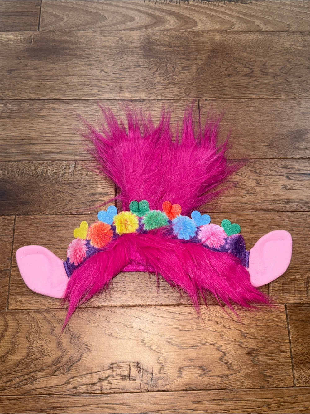 Poppy Troll Costume Kids Headpiece - World Tour Rainbow Poppy - Size S (4-6X)